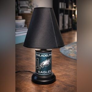 NFL Philadelphia Eagles Black and Green Table Lamp